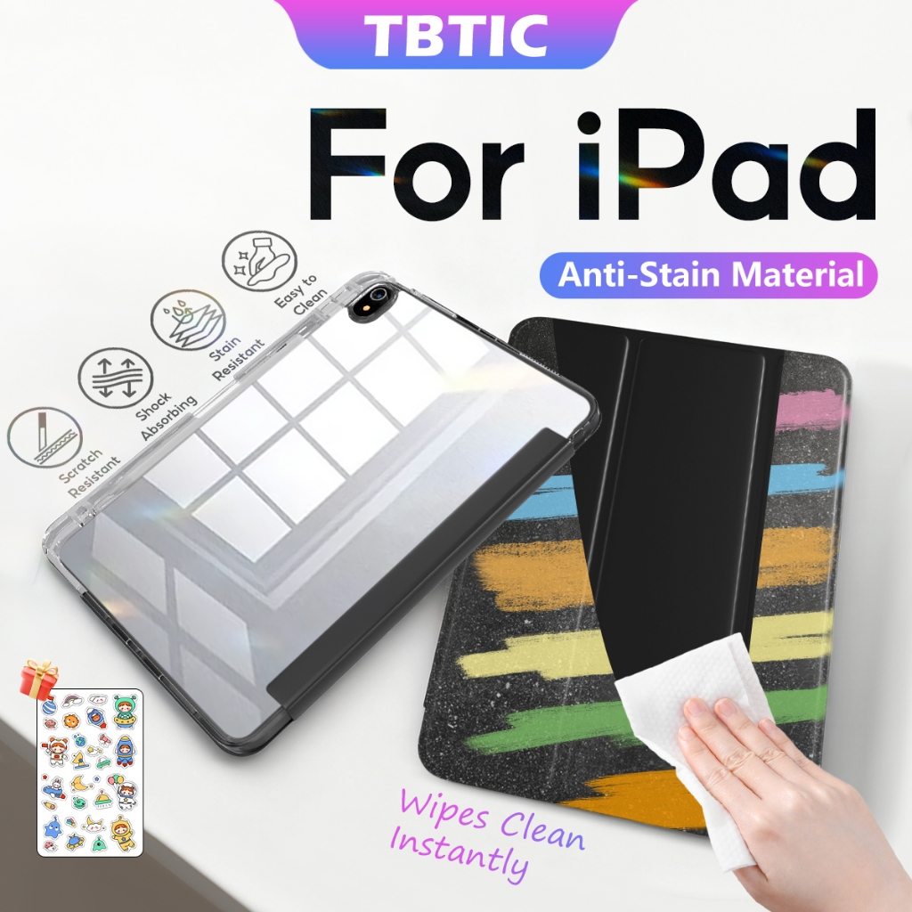 TBTIC เคสกันคราบสำหรับ For iPad รุ่น 7/8/9/10/11/12, Mini 6/7, Air 4/5/6/7/8, Pro 11 นิ้ว