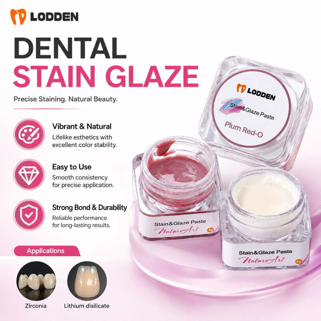Dental Glaze and Paste 4g Stain Paste 18 สีและ 2 ประเภท 25ml Liquid สําหรับ CAD CAM