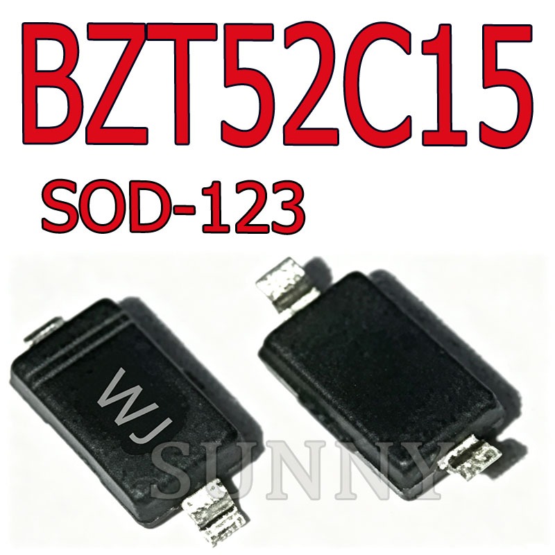 50 ~ 100PCS BZT52C15 หน้าจอพิมพ์ WJ 15V 1206 แรงดันไฟฟ้าหลอดยี่ห้อใหม่ Patch ไดโอด SOD-123