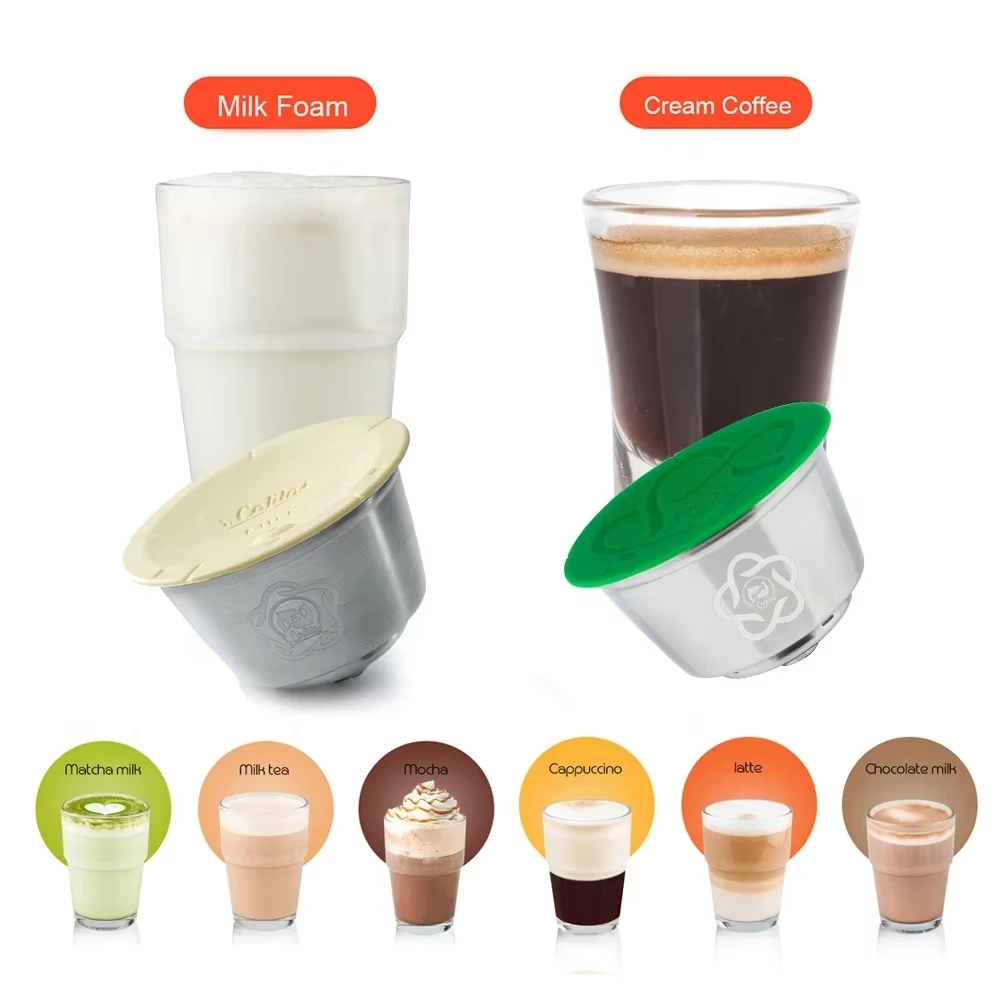แคปซูลกาแฟ Dolce Gusto แบบใช้ซ้ําได้สแตนเลสรีฟิล แคปซูลกาแฟ Dolce Gusto สําหรับเครื่อง Nescafe