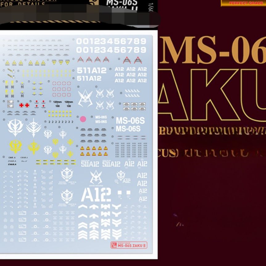 20260821 Artisans club Water Slide Decal เหมาะสําหรับ PG CHARS ZAKU (ไม่รวมชุด) JXSPG03