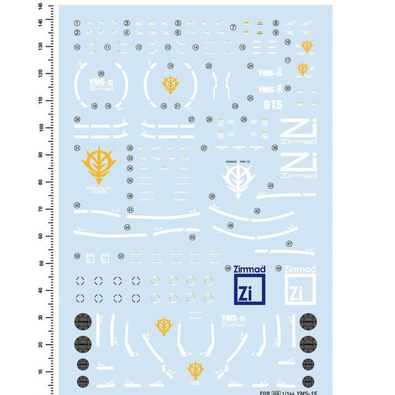 20260821 Artisans club Water Slide Decal fit สําหรับ HG YMS-15 GYAN (ไม่รวมชุด) JXSHG014