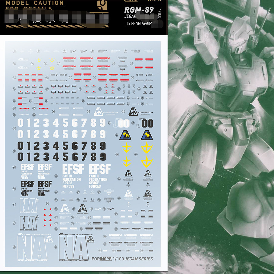 20260821 Artisans club Water Slide Decal เหมาะสําหรับ MG 1/100 JEGAN TYPE D (ไม่รวมชุด) JXSMGPB113