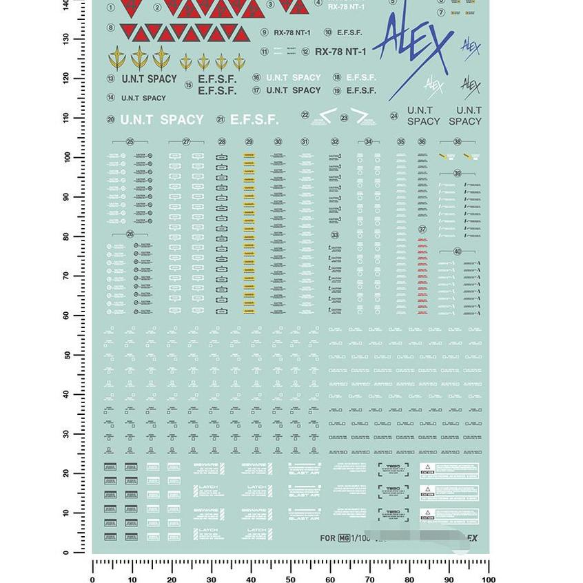 20260821 Artisans club Water Slide Decal fit สําหรับ MG RX-78 NT-1 ALEX (ไม่รวมชุด) JXSMG098