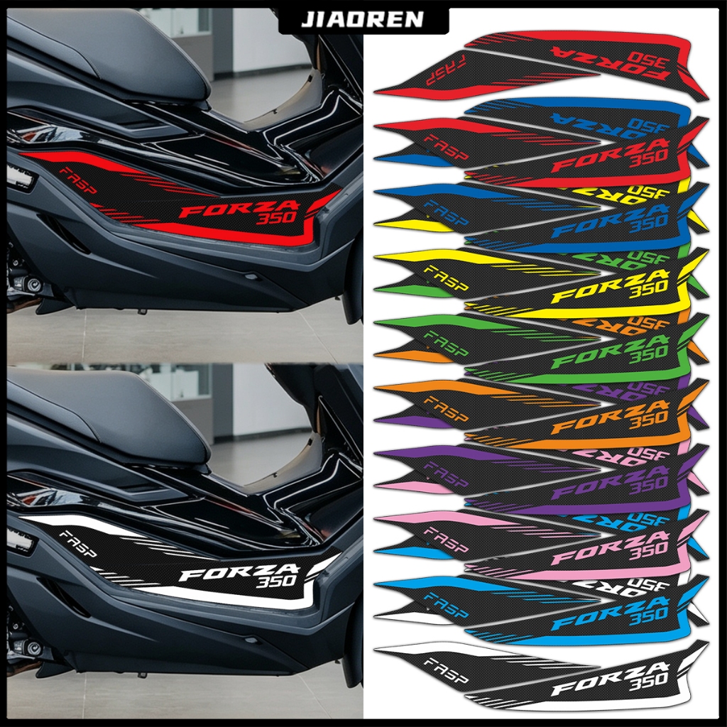 สติ๊กเกอร์กันรอยข้างพักเท้าคนขับ forza 350 สสติกเกอร์คาร์บอนไฟเบอร์ กันน้ํา สําหรับติดตกแต่งรถจักรยานยนต์ 2021-2023