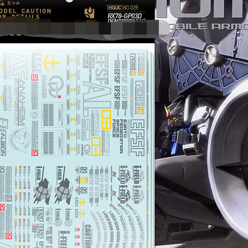 20260821 Artisans club Water Slide Decal fit สําหรับ HG 1/144 GP03D DENDROBIUM (ไม่รวมชุด) EVOHG009