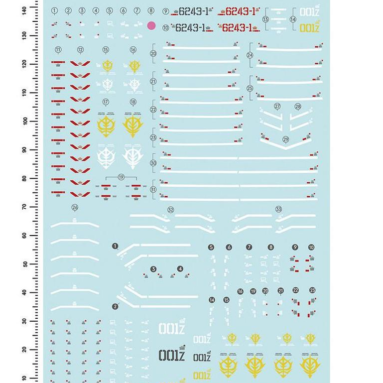 20260821 Artisans club Water Slide Decal fit สําหรับ RG 1/144 ZEONG (ไม่รวมชุด) JXSRG034