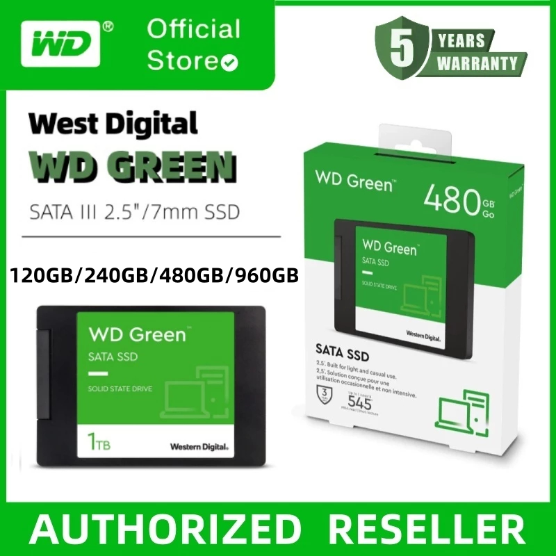 Best Western Digital Green SATA III Solid State Drive จริงๆขนาดใหญ่ 240GB/120GB WD ภายใน SSD 2.5 นิ้