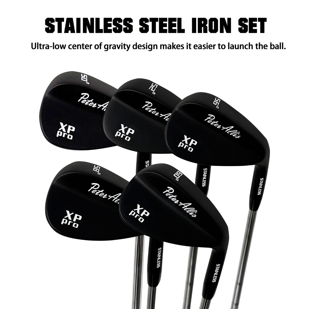 Peter Allis XP Pro Golf Wedge Stainless Steel Wedge Club 50/52/56/58/60 Degree Ultra‑Low CG Sand Wed