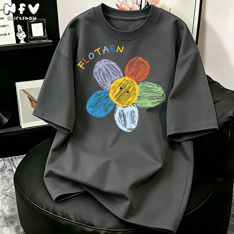 NFV تيشيرت قطن بطباعة زهور — صورة 5