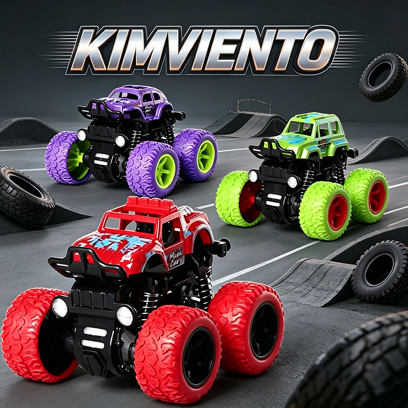 KIMVIENTO Toy Car Off-Road Truck Stunt Car Climbing Big Foot Truck 360-Degree Rotation