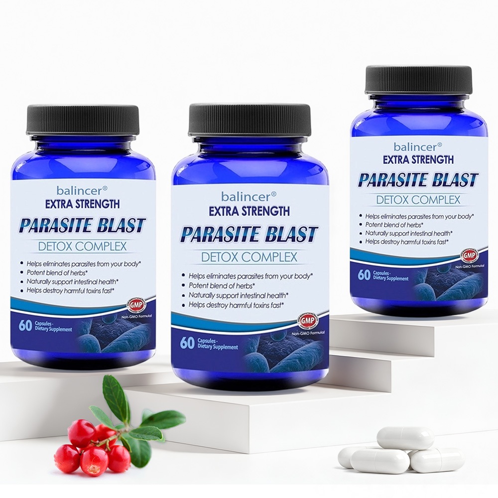 Balincer Extra Strength Parasite Blast Detox Complex อาหารเสริม – ​​เคลียร์พาราไซต์ภายใน, รองรับสุขภ