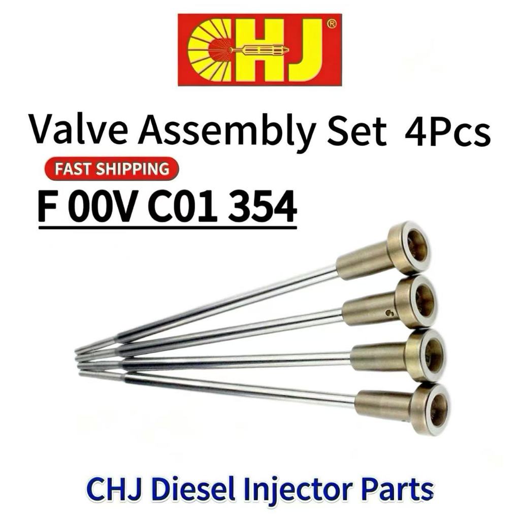 4PcsCHJ Total Rail การใช้หัวฉีดวาล์วควบคุม F 00V C01 354 เหมาะสําหรับ 0 445 110 281, 0 445 110 297