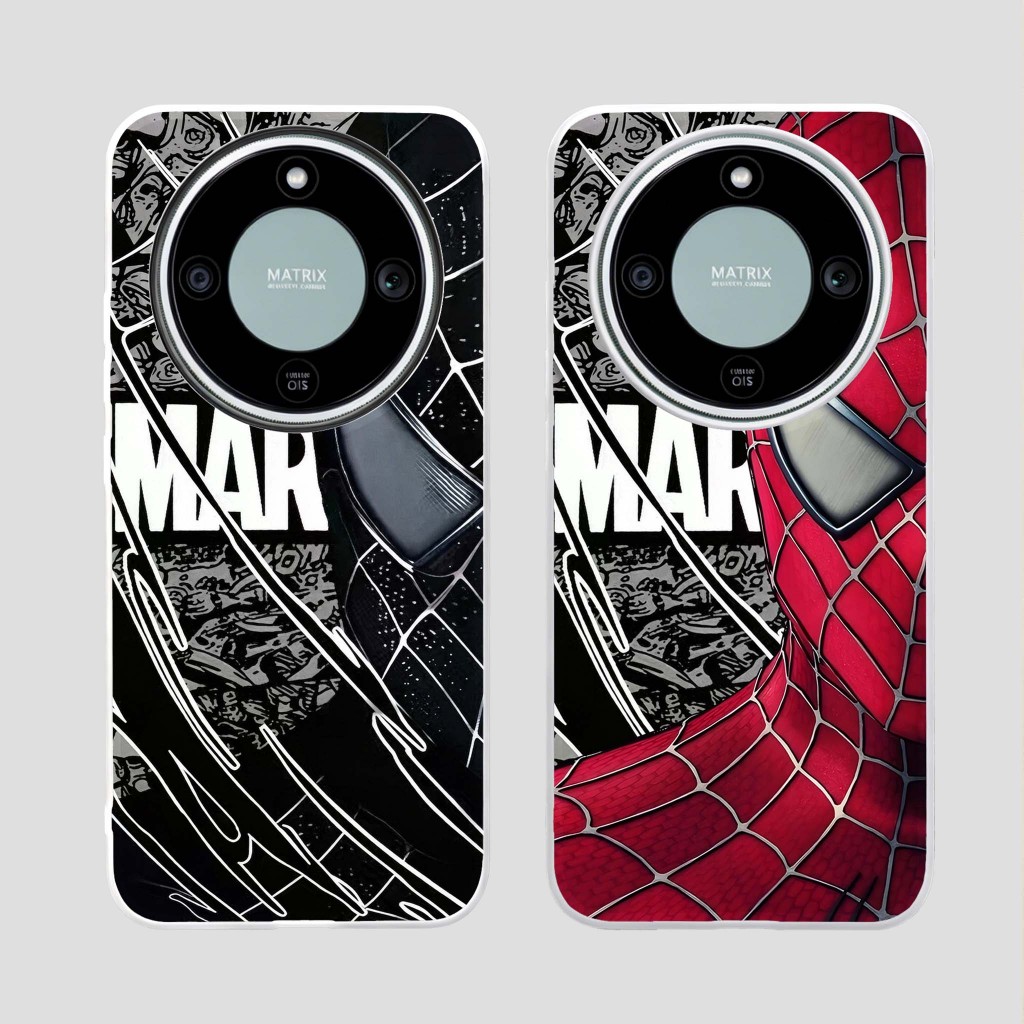 อะนิเมะสีแดงและสีดํา Spider-Man สําหรับ Honor X9A X9B X9C X9D X9 X8A X8B X8D X50 X40 สมาร์ทปลอก Cool Marvel Superhero ฝาครอบ