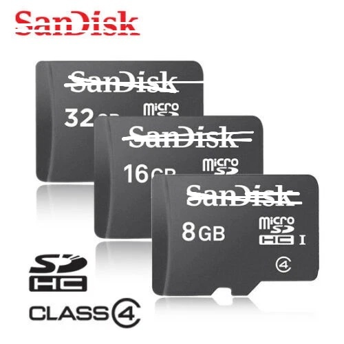 การ์ด SanDisk 2GB 4G 8GB 16G 32GB TF Micro SD SDHC Class 4