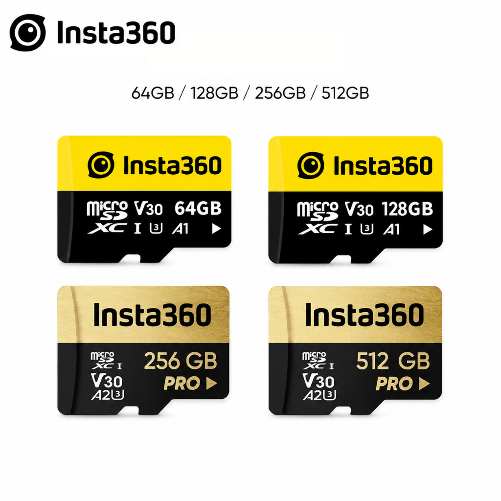 Insta360 การ์ดหน่วยความจําการ์ด SD 64G/128G /256G การ์ดหน่วยความจําความเร็วสูงสําหรับ Insta360 X5 X4