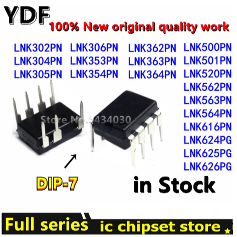 5PCS 100% ใหม่ LNK304PN LNK564PN LNK305PN LNK306PN LNK364PN LNK626PG LNK362PN LNK363PN LNK500PN LNK6
