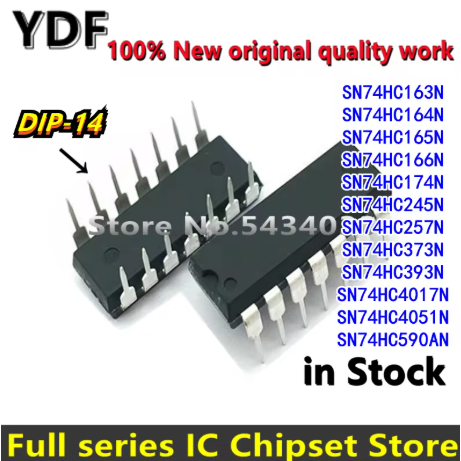 5PCS 100% ใหม่ 100% ใหม่ SN74HC163N 74HC163 DIP-16 74HC164 74HC165 74HC166 74HC174 74HC245 74HC257 7