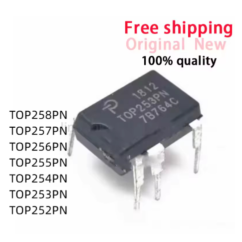 5PCS TOP258PN TOP257PN TOP256PN TOP255PN TOP254PN TOP253PN TOP252PN DIP-7 ชิป IC ในสต็อกขายส่ง