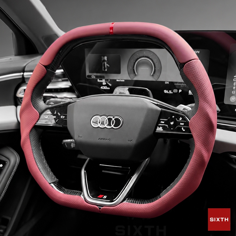 AUDI ปลอกหุ้มพวงรถยนต์ หุ้มพวงมาลัยรถยนต์ ที่หุ้มพวงมาลัยหนัง Q3 Q5 Sportback A5 A6 Q7 Q8 e-tron A8L