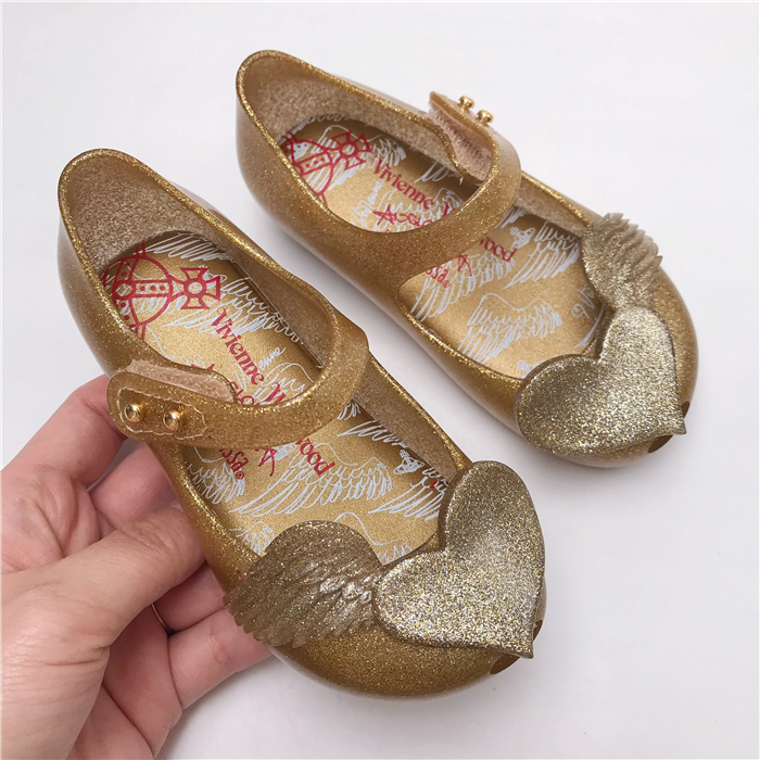 บราซิล Mini melissa Heart Wings รองเท้าเด็กปากปลา
