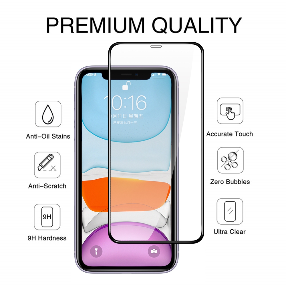 กระจกนิรภัยกันรอยหน้าจอ 9D สําหรับ IPhone 17 16 15 14 13 12 11 Pro MAX Mini 7 8 Plus IPhone 11 X XR XS MAX 1 ชิ้น