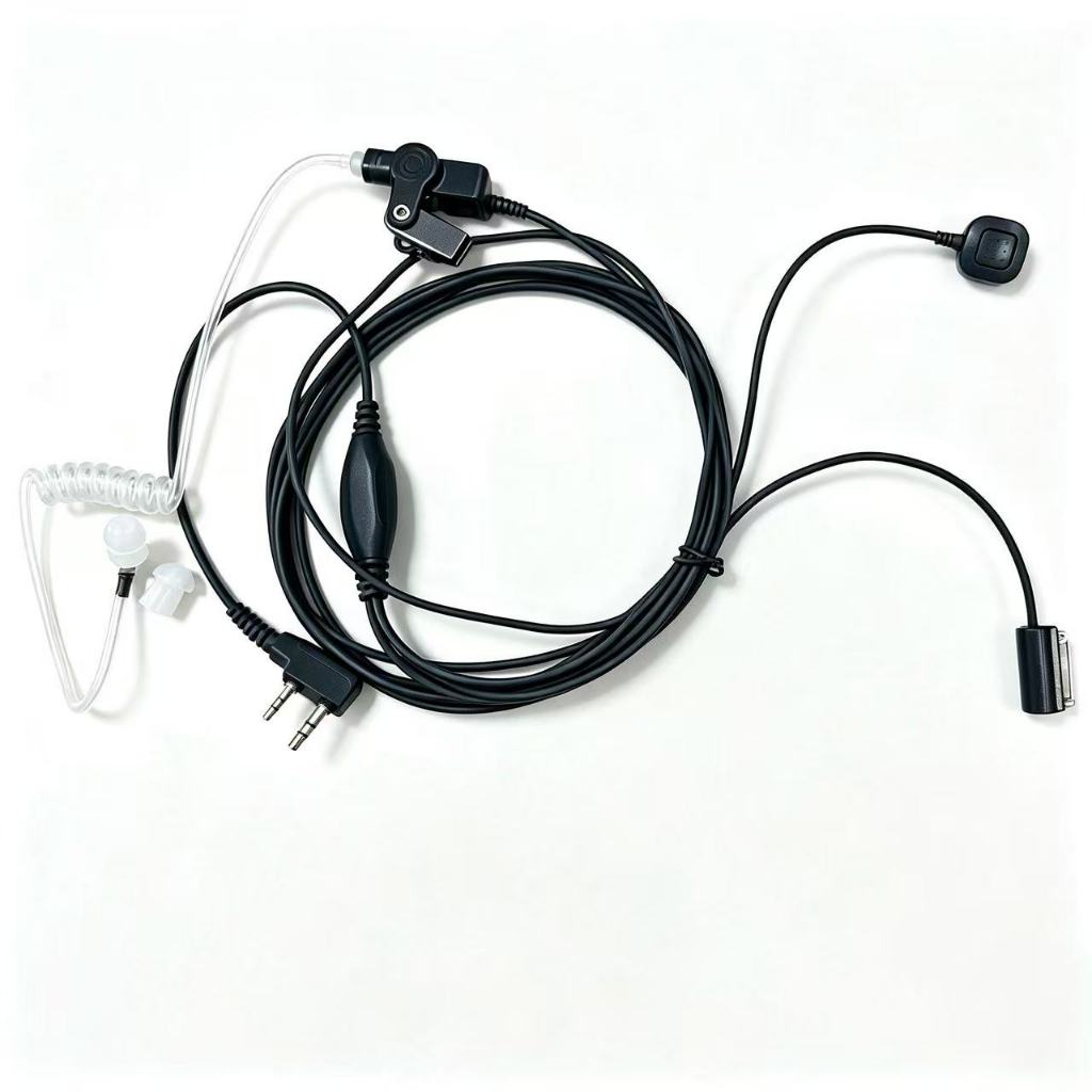การเฝ้าระวัง Acoustic Tube วิทยุ Earpiece PTT Mic สําหรับ Kenwood TK208 TK248 TK308 TK3107 TC265 Wal