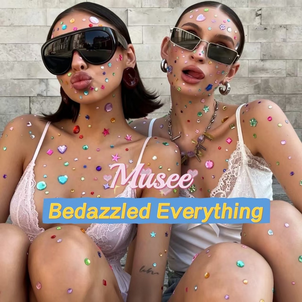 Bedazzled EverythingINS ความนิยมสติกเกอร์อะคริลิคจําลองเพชร Colourful Handbook สติกเกอร์ตกแต่งสําหรับทุกอย่าง