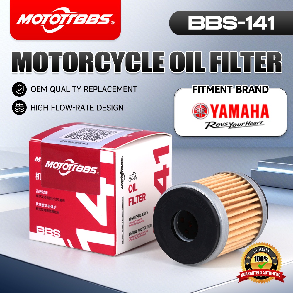 กรองน้ํามันรถจักรยานยนต์ BBS-141 สําหรับ YAMAHA XMAX300 WR250 WR450F YZ250F YZ450F YZF-R15 MT-125
