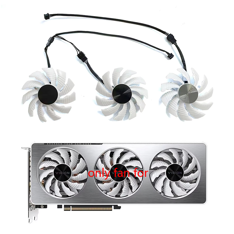 75 มม.4PIN PLD08010S12H RTX3060 3060TI GPU พัดลมสําหรับ GIGABYTE GeForce RTX 3060 RTX 3060 Ti Vision