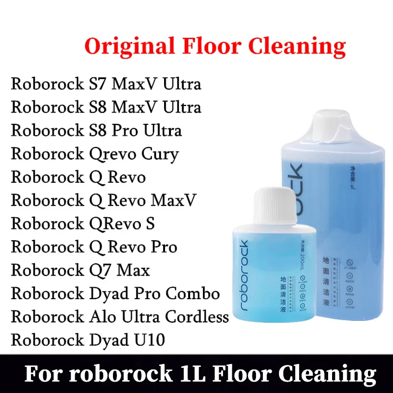 Roborock 1L น้ํายาทําความสะอาดต้นฉบับสําหรับ Saros 10/Saros 10R/Saros Z70/Q5 Pro/Q7/Q8/Q10/S7/S8/Qre