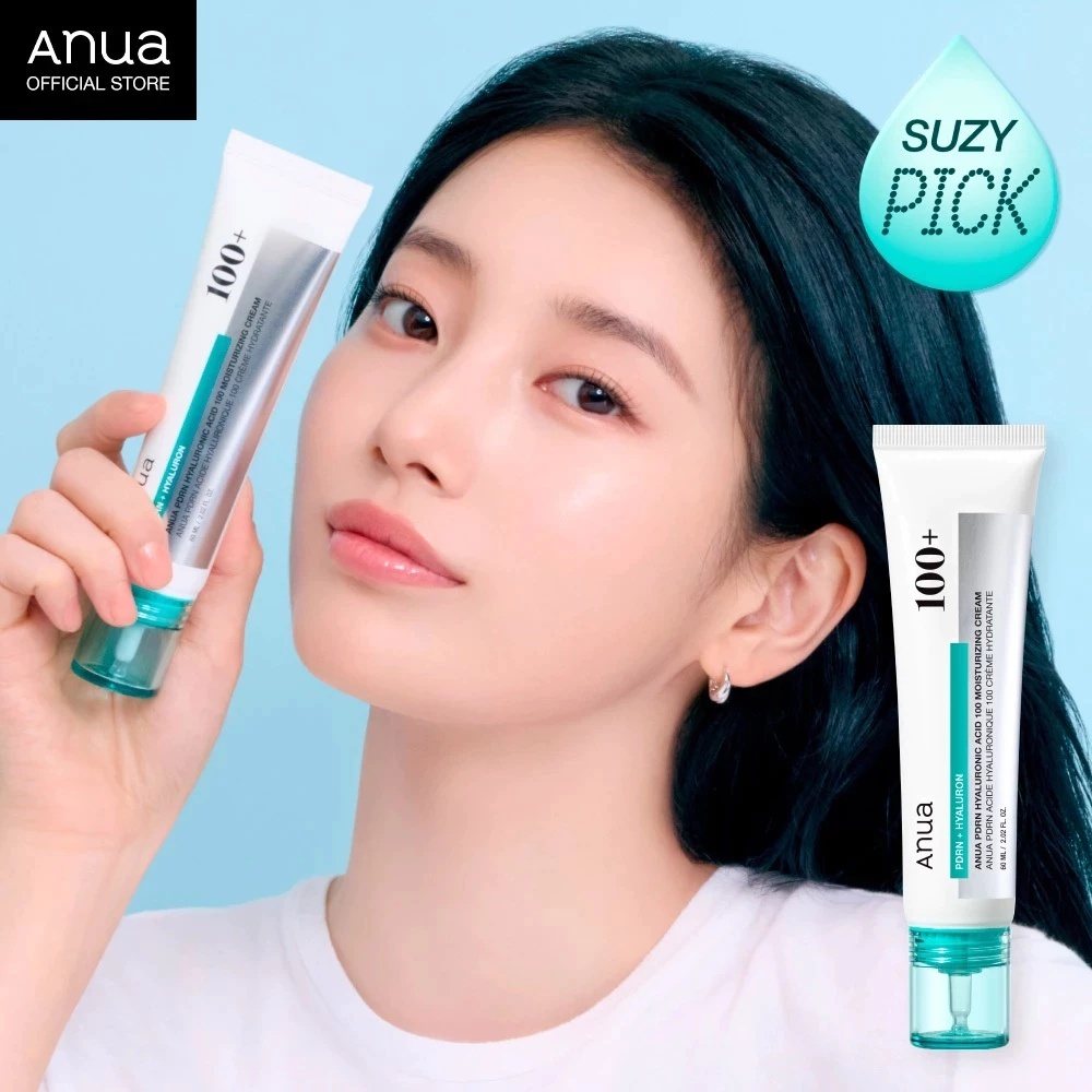 Anua PDRN Hyaluronic Moisture Cream ครีมฟ้า บูสผิวอิ่มน้ำตลอดทั้งวัน ลดเลือนริ้วรอยตื้นๆ 60ml.