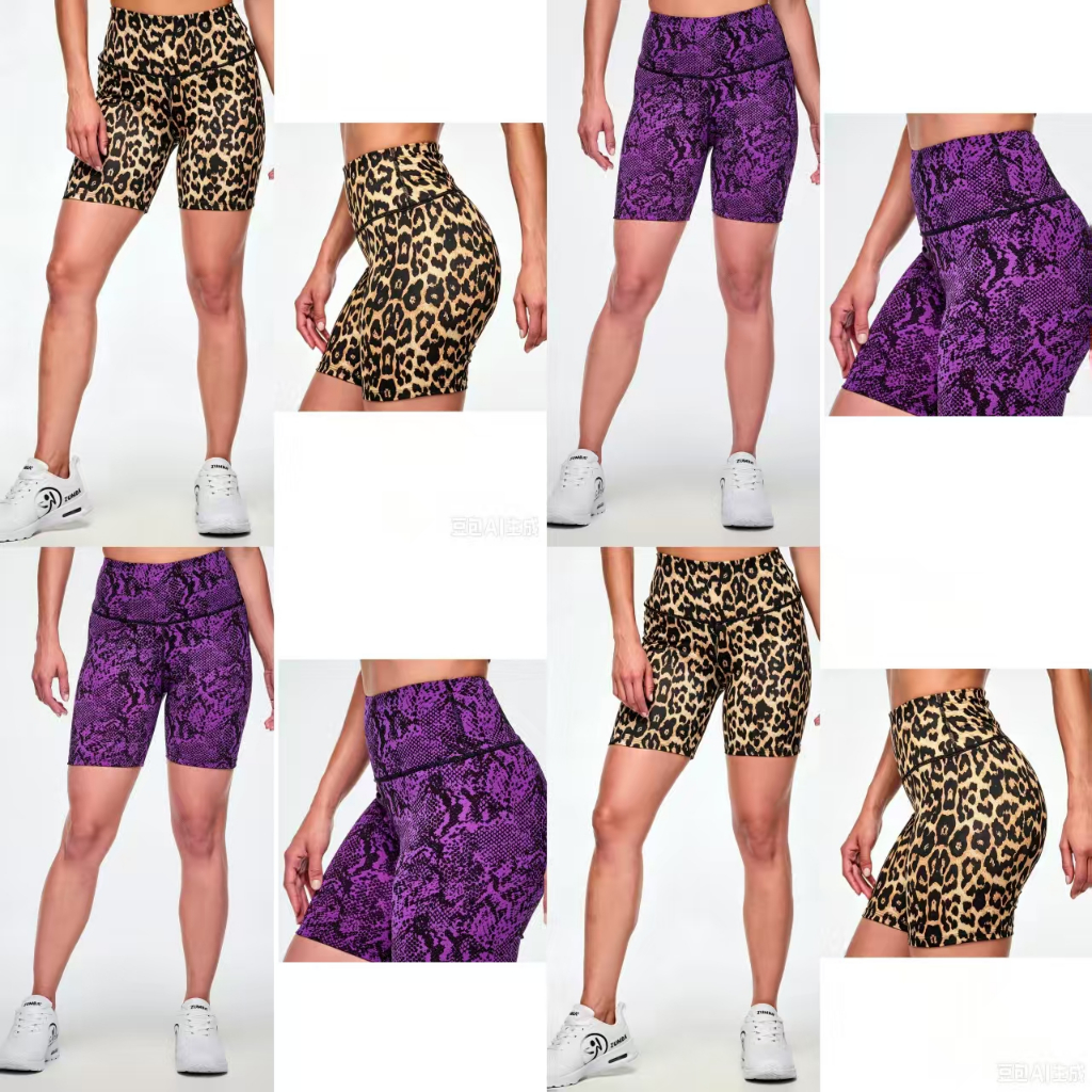 ZUMBA 2026 กางเกงขาสั้นทรงสกินนี่สไตล์ใหม่ZUMBAกางเกงผู้หญิงSlimmerดูดอกไม้สีเสือดาวพิมพ์กีฬาฟิตเนสเสื้อผ้า