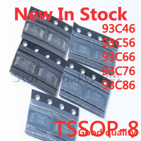 5PCS 93C46 93C56 93C66 93C76 93C86 TSSOP-8 รถเครื่องมือควบคุมความเร็วชิปหน่วยความจําในสต็อก