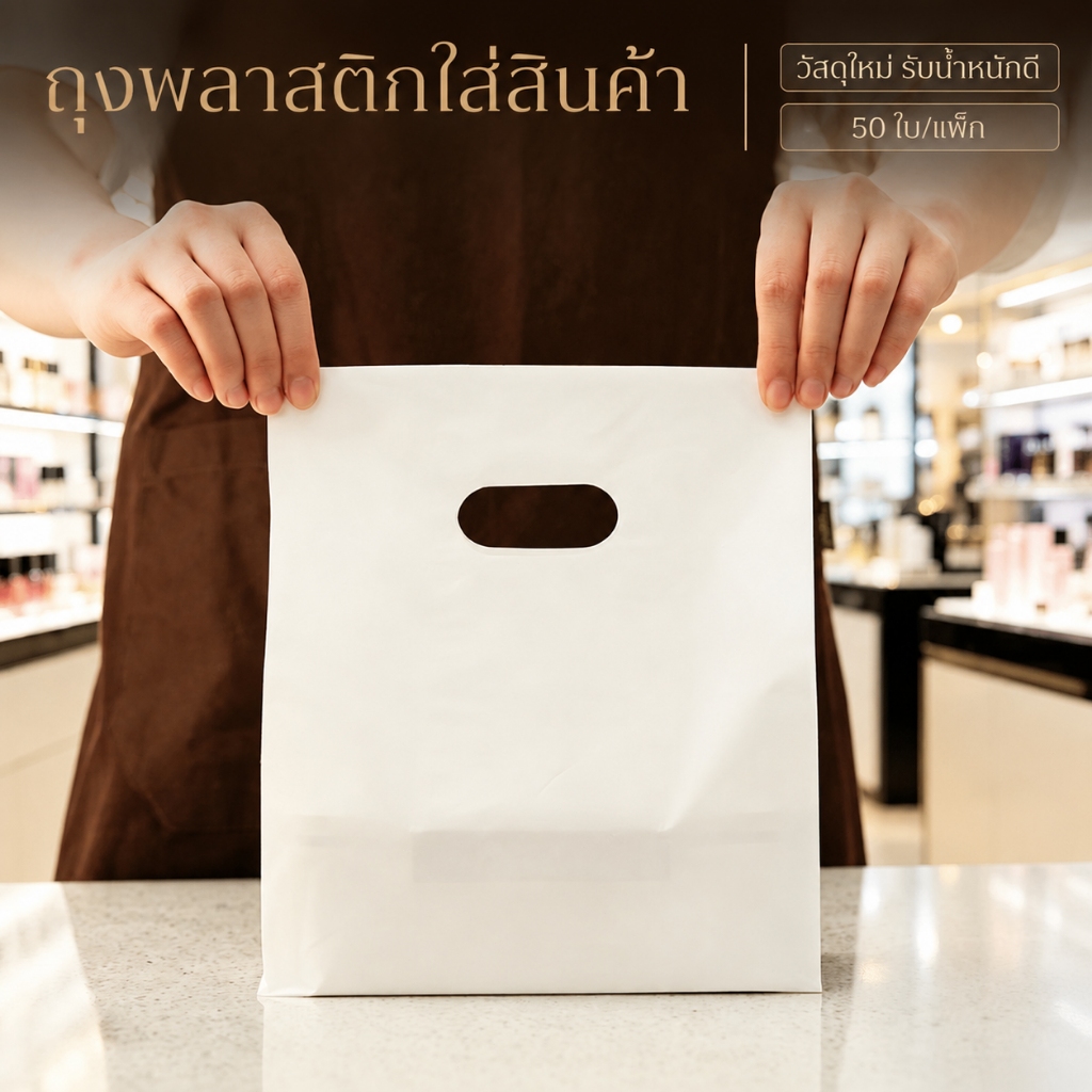 แต่ละถุงบรรจุ50หนาทนทานถุงพลาสติกทิ้งเหมาะสําหรับบรรจุภัณฑ์อาหารเบเกอรี่ร้านเค้กกระเป๋าถือส่งอาหารการขนส่งอาหารถุงพลาสติกสีบริสุทธิ์ผลิตภัณฑ์ร้านค้าที่นิยมแ