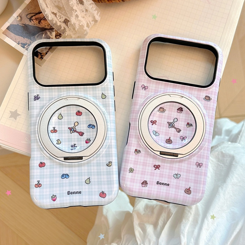 สําหรับ iphone Case 17 Pro Max 16 Pro Max เคสโทรศัพท์นาฬิกาขนมหวาน