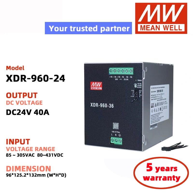 MEAN WELL XDR-960-24 XDR-960-48 XDR-960-36 DC24V 36V 48V Switching Power Supply Meanwell DC power
