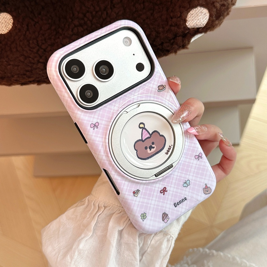 สําหรับ iphone Case 17 Pro Max 16 Pro Max เคสโทรศัพท์ Pink Bear Garden