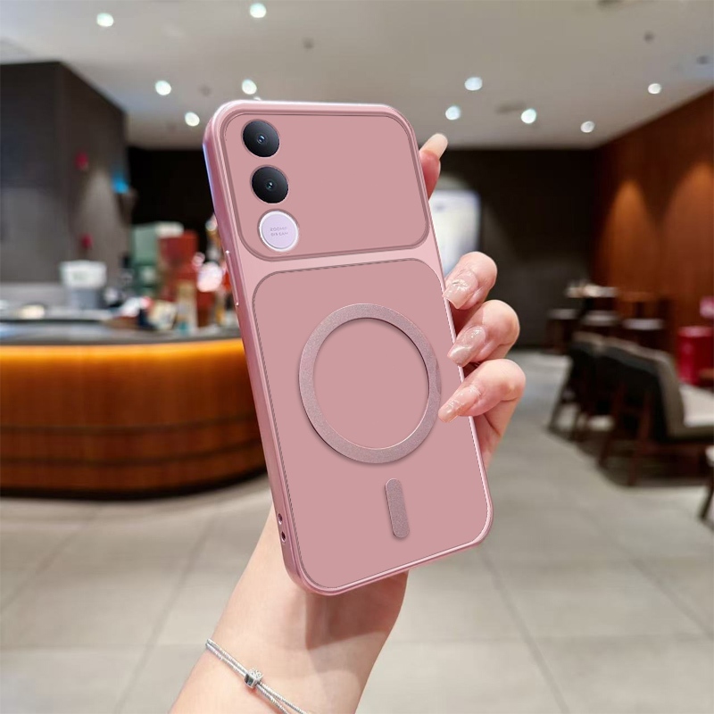 สําหรับ Vivo V70 FE V60 V60E V50 V50E V40 V30 V29E V29 Lite V27 V27E V25 V25E V23 V23E Pro VIVOV70 Elite 4G 5G แม่เหล็กป้องกันรอยขีดข่วนเคสโทรศัพท์กันกระแทก