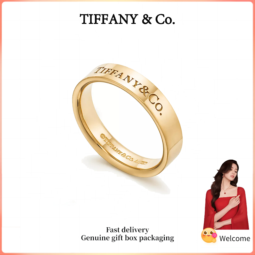 TIFFANY &CO.Gold Plated T&CO.® คอลเลกชันแหวนเครื่องประดับครบรอบวันวาเลนไทน์