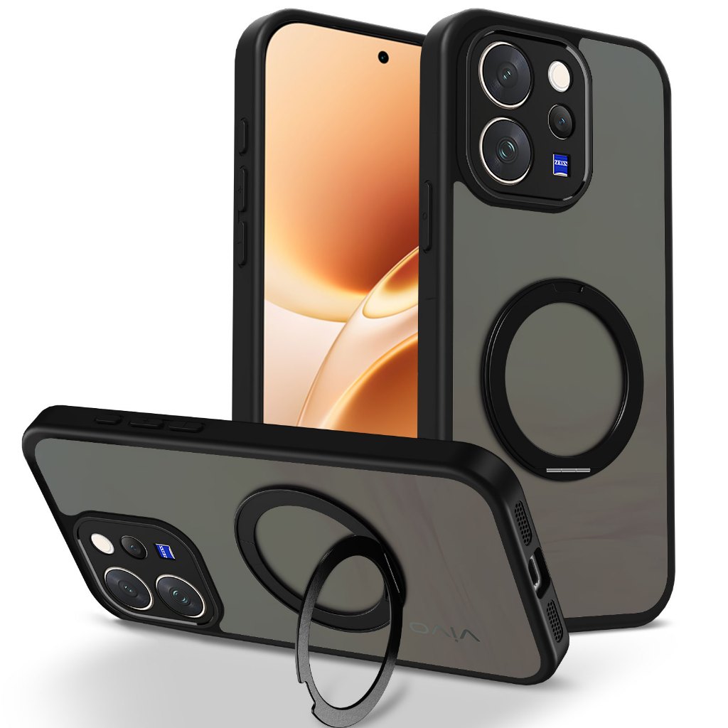 เคสสําหรับ vivo V70 5G vivoV70 V2538 เคสโทรศัพท์ 360° หมุน Strong Magnetic Adsorb ไร้สายชาร์จ Froste