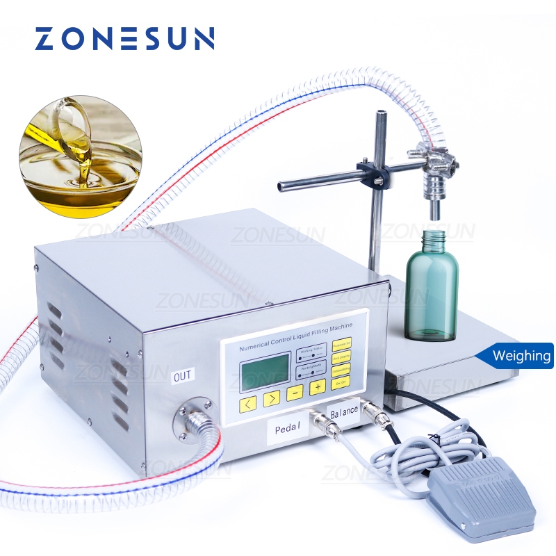ZONESUN ZS-GP631 Semi-Auto Oil Filler Machine Single Head Gear Pump เครื่องเติมชั่งน้ําหนักสําหรับน้