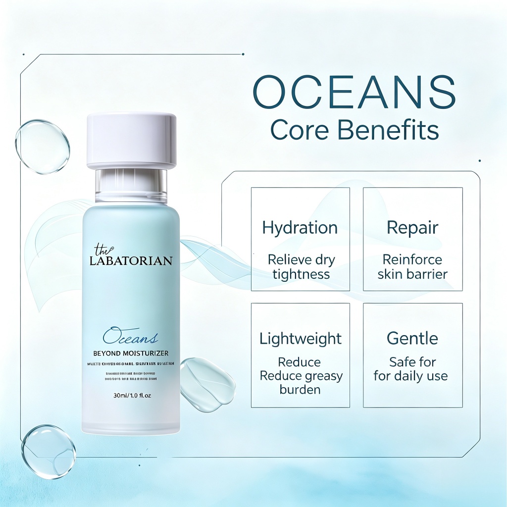 THE LABATORIAN Oceans Beyond Moisturizer 30ml LLCx Lamellar Liquid Crystal Serum Deep-Sea Skin Barri