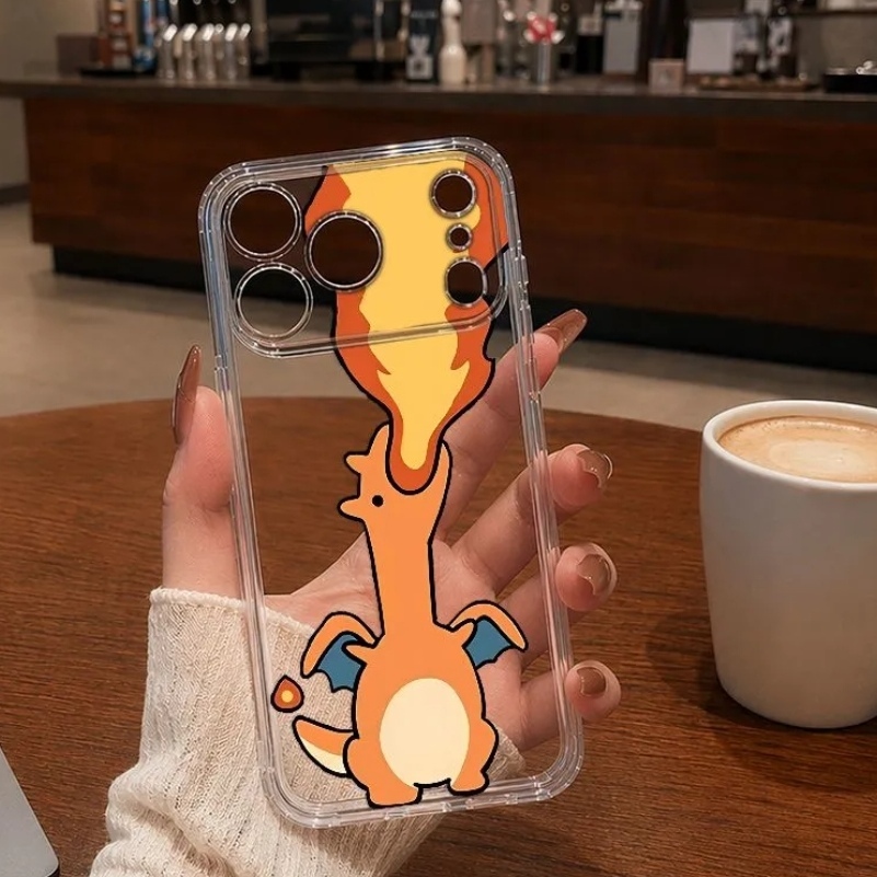 Pokemon Charizard Flamethrower สําหรับ Samsung S26Ultra โทรศัพท์ S25Ultra S24 + กันกระแทกเคสโทรศัพท์