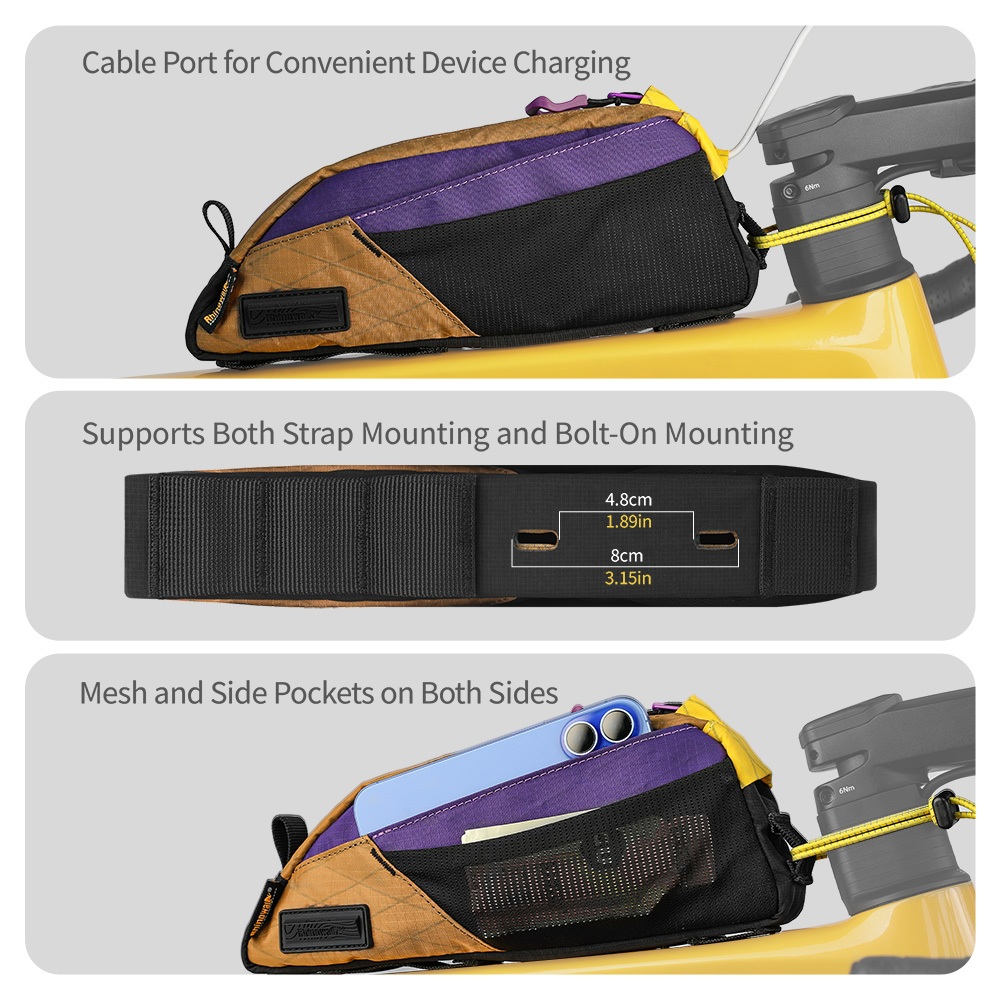 Rhinowalk Nomad Collection Bicycle Top tube Bag(0.9L) — صورة 7