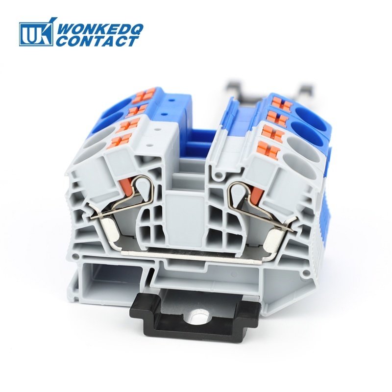 1 PC PT16 Push-in Din Rail Terminal Block 16mm2 20-4 AWG 1000V 85A ไฟฟ้าสายเชื่อมต่อ