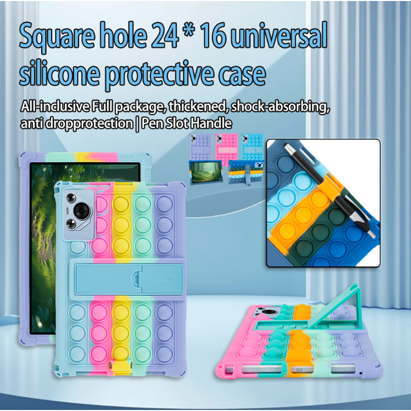 สําหรับKiumo M70plusแท็บเล็ต 10.1 นิ้วAndroid 15 แท็บเล็ตซิลิโคนอ่อนนุ่มความเครียด-RelieveกรณีPush I