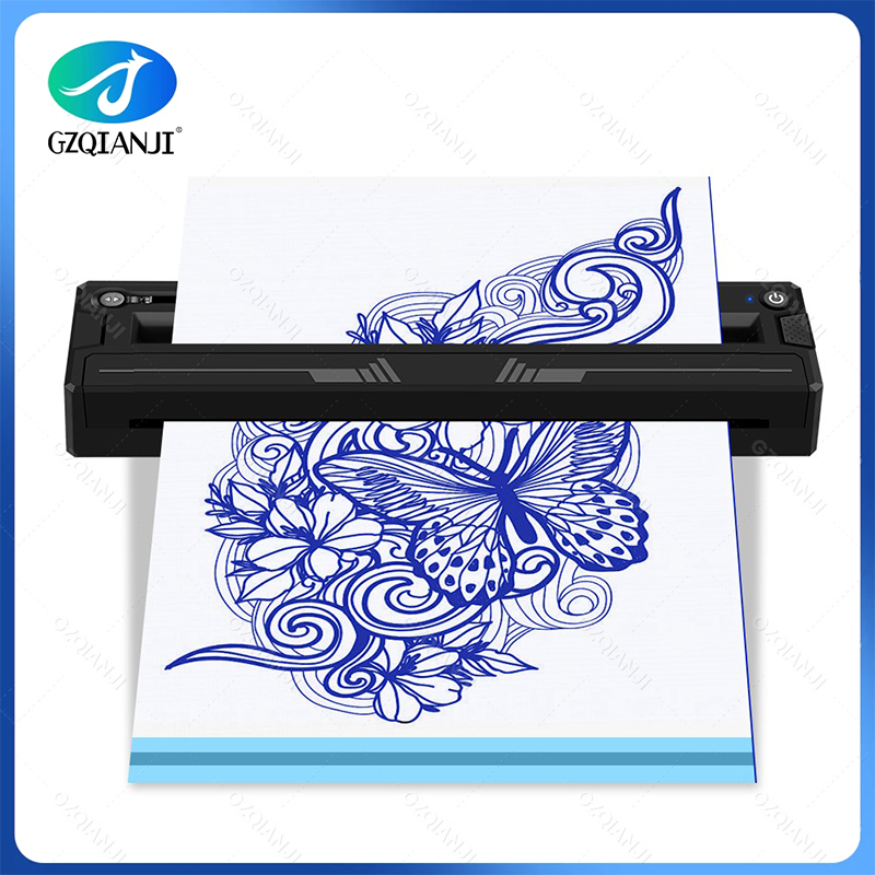 เครื่องพิมพ์ลายสักแบบถ่ายโอน M8 เครื่องพิมพ์ลายสักไร้สายผ่านบลูทูธ รองรับการใช้งานกับมือถือและพีซี