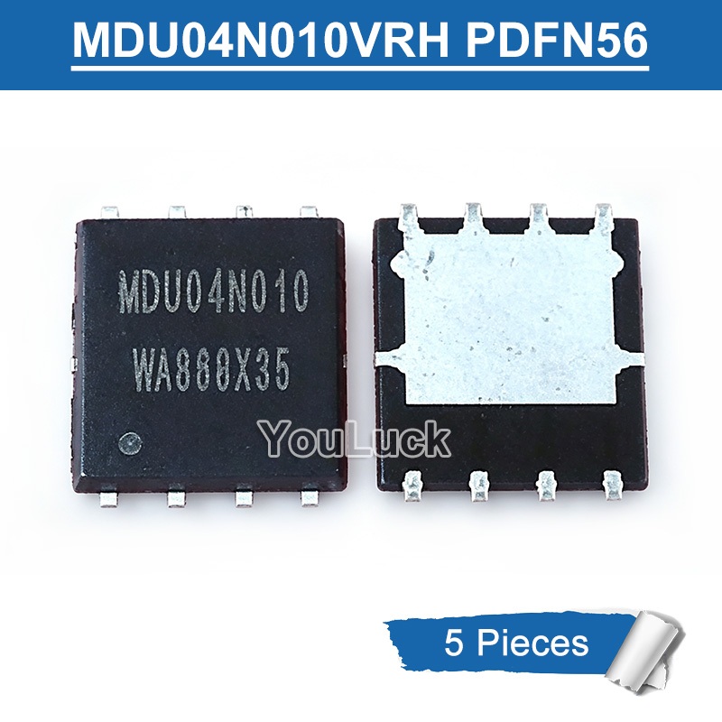 5 ชิ้น 04N010 MDU04N010 PDFN56 MDU04N010VRH PDFN 40V/100A N-Channel MOSFET ใหม่เดิม