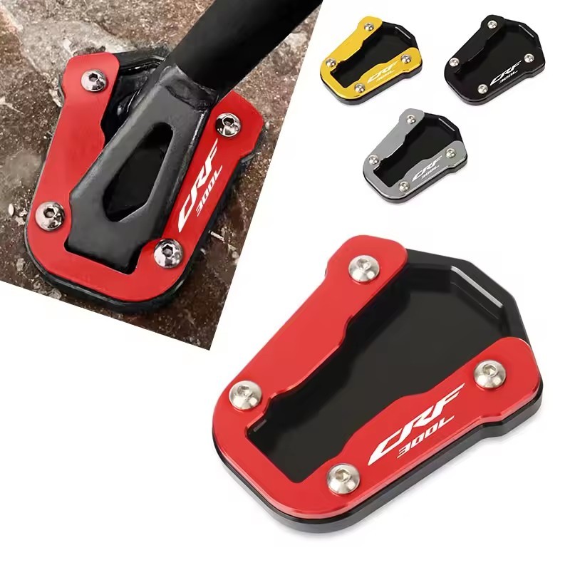 สําหรับ HONDA CRF300L CRF 300L CRF300 Rally 2021-2024 รถจักรยานยนต์ CNC Kickstand ขาตั้ง Extension P